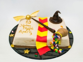 HARRY POTTER BOOK OF SPELLS CAKE WITH CANDY