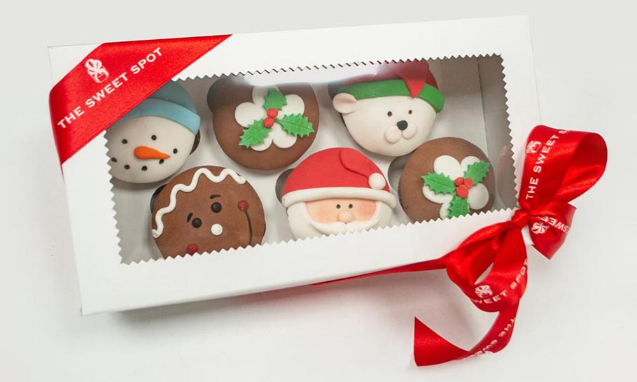 BOX OF SIX DECORATED MUFFINS